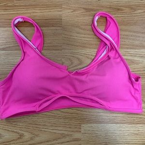Neon Pink Bathing Suit Top